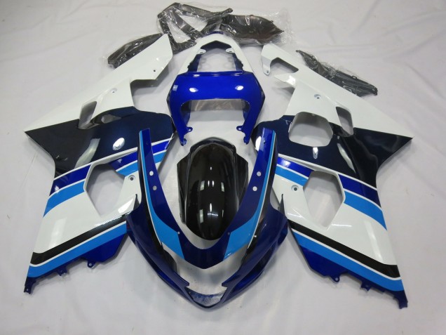 2004-2005 Light Blue White and Black Suzuki GSXR 600-750 Motorcycle Fairing UK 2004-2005 Light Blue White and Black Suzuki GSXR 600-750 Motorcycle Fairing UK