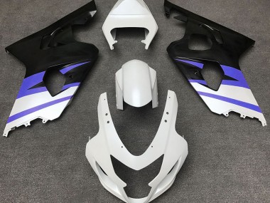 2004-2005 Matte White & Blue Suzuki GSXR 600-750 Motorcycle Fairing UK
