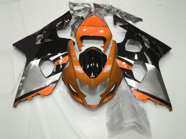 2004-2005 Orange Silver and Black Suzuki GSXR 600-750 Motorcycle Fairing UK 2004-2005 Orange Silver and Black Suzuki GSXR 600-750 Motorcycle Fairing UK