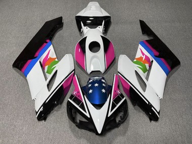 2004-2005 Pink and Blue Flag Honda CBR1000RR Motorcycle Fairing UK