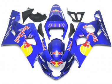 2004-2005 Vibrant Blue Red Bull Style Suzuki GSXR 600-750 Motorcycle Fairing UK