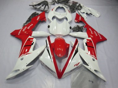 2004-2006 White and Red Design Yamaha R1 Motorcycle Fairing UK