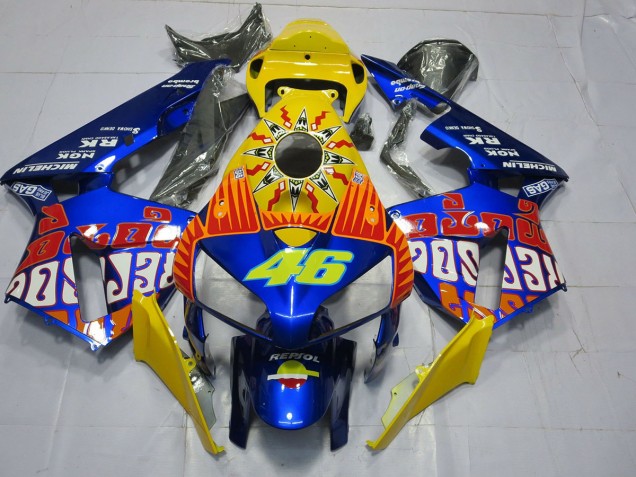 2005-2006 Custom Blue Rossi Honda CBR600RR Motorcycle Fairing UK 2005-2006 Custom Blue Rossi Honda CBR600RR Motorcycle Fairing UK