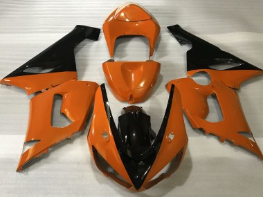 2005-2006 Gloss Orange & Black Kawasaki ZX6R Motorcycle Fairing UK
