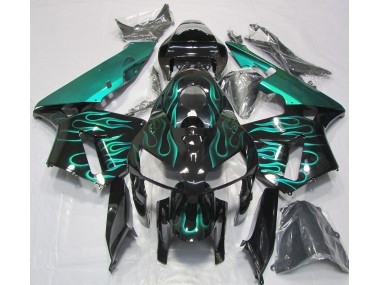 2005-2006 Gloss Teal Flame Honda CBR600RR Motorcycle Fairing UK
