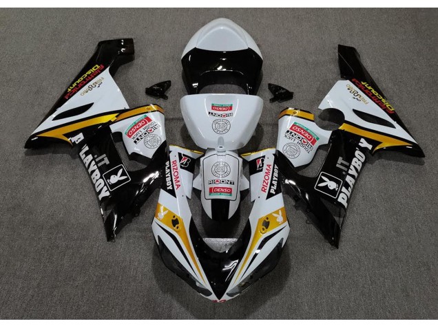 2005-2006 Gold Playboy Kawasaki ZX6R Motorcycle Fairing UK
