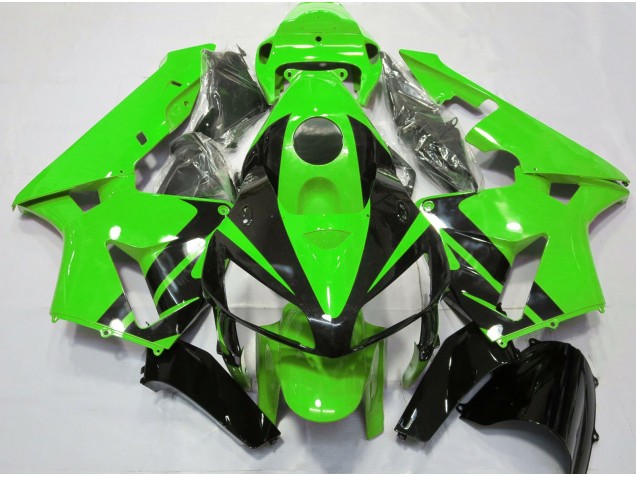 2005-2006 Green & Gloss Black Design Honda CBR600RR Motorcycle Fairing UK