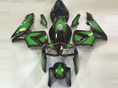 2005-2006 Green & Red Outline Honda CBR600RR Motorcycle Fairing UK