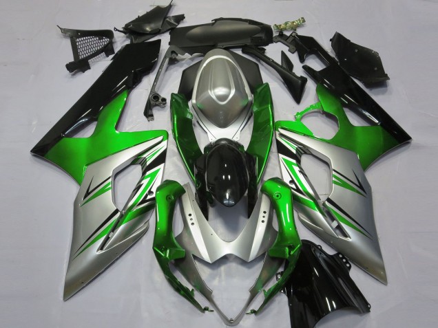 2005-2006 Green Silver and Black Suzuki GSXR 1000 Motorcycle Fairing UK