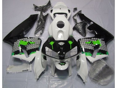 2005-2006 Green Splatter on Gloss Black Honda CBR600RR Motorcycle Fairing UK
