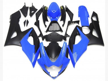 2005-2006 Light Gloss Blue and Matte Black Lowers Suzuki GSXR 1000 Motorcycle Fairing UK