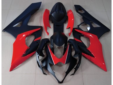 2005-2006 Matte Black & Red Suzuki GSXR 1000 Motorcycle Fairing UK