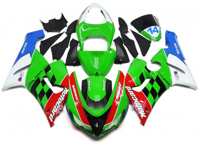 2005-2006 Multi Color Check Kawasaki ZX6R Motorcycle Fairing UK 2005-2006 Multi Color Check Kawasaki ZX6R Motorcycle Fairing UK