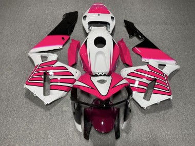 2005-2006 Pink and White Wings Honda CBR600RR Motorcycle Fairing UK