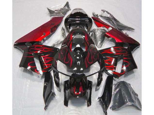 2005-2006 Red Flame Honda CBR600RR Motorcycle Fairing UK 2005-2006 Red Flame Honda CBR600RR Motorcycle Fairing UK
