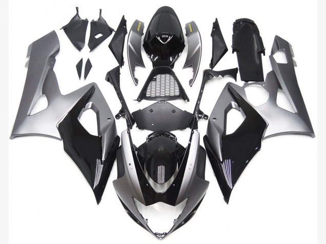 2005-2006 Silver and Black Gloss Style Suzuki GSXR 1000 Motorcycle Fairing UK 2005-2006 Silver and Black Gloss Style Suzuki GSXR 1000 Motorcycle Fairing UK