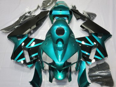 2005-2006 Teal & Gloss Black Design Honda CBR600RR Motorcycle Fairing UK