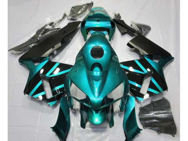 2005-2006 Teal & Gloss Black Design Honda CBR600RR Motorcycle Fairing UK 2005-2006 Teal & Gloss Black Design Honda CBR600RR Motorcycle Fairing UK