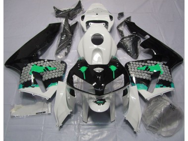 2005-2006 Turquoise Splatter on Gloss Black Honda CBR600RR Motorcycle Fairing UK