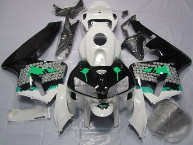 2005-2006 Turquoise Splatter on Gloss Black Honda CBR600RR Motorcycle Fairing UK