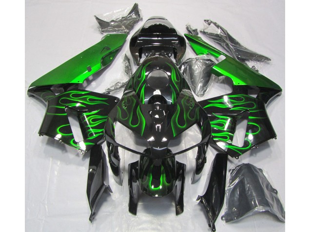 2005-2006 Vibrant Green Flame Honda CBR600RR Motorcycle Fairing UK 2005-2006 Vibrant Green Flame Honda CBR600RR Motorcycle Fairing UK