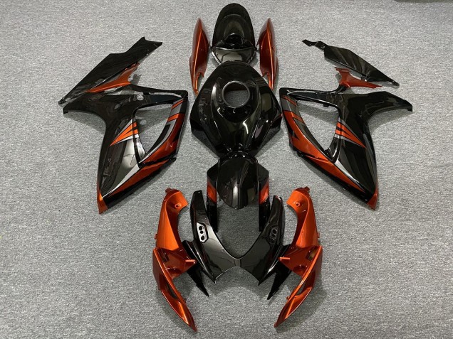 2006-2007 Black and Burnt Orange Suzuki GSXR 600-750 Motorcycle Fairing UK 2006-2007 Black and Burnt Orange Suzuki GSXR 600-750 Motorcycle Fairing UK