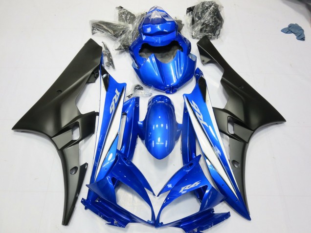 2006-2007 Blue Matte Black Yamaha R6 Motorcycle Fairing UK 2006-2007 Blue Matte Black Yamaha R6 Motorcycle Fairing UK