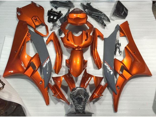 2006-2007 Burnt Orange and Nardo Yamaha R6 Motorcycle Fairing UK 2006-2007 Burnt Orange and Nardo Yamaha R6 Motorcycle Fairing UK