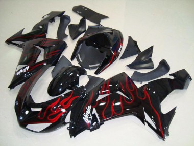 2006-2007 Flame Red Kawasaki ZX10R Motorcycle Fairing UK