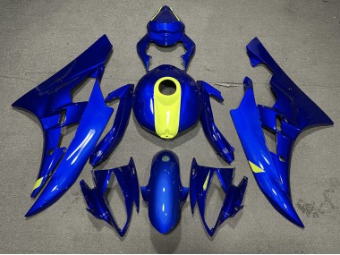 2006-2007 Gloss Blue & High Vis Yellow Yamaha R6 Motorcycle Fairing UK