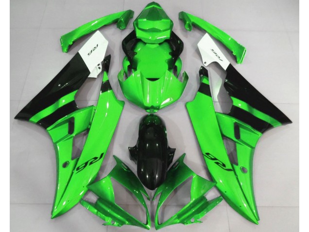 2006-2007 Gloss Green and Black Yamaha R6 Motorcycle Fairing UK
