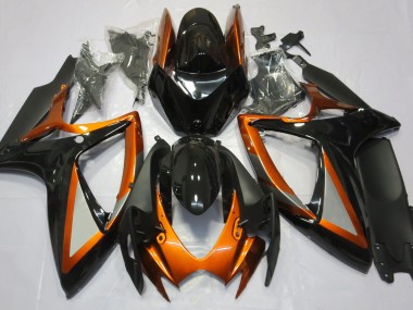 2006-2007 Gloss Orange and Black Suzuki GSXR 600-750 Motorcycle Fairing UK