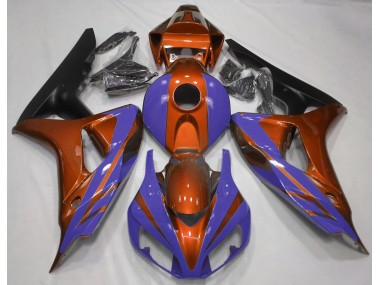 2006-2007 Gloss Orange and Dark Blue Honda CBR1000RR Motorcycle Fairing UK