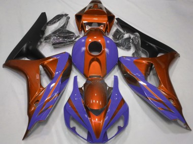 2006-2007 Gloss Orange and Dark Blue Honda CBR1000RR Motorcycle Fairing UK