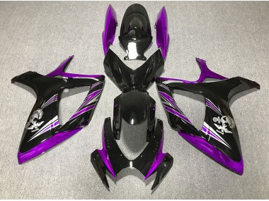 2006-2007 Gloss Purple and Black Design Suzuki GSXR 600-750 Motorcycle Fairing UK