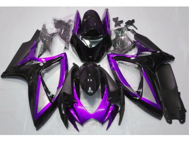 2006-2007 Gloss Purple and Black Suzuki GSXR 600-750 Motorcycle Fairing UK