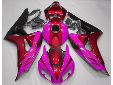 2006-2007 Gloss Red and Pink Honda CBR1000RR Motorcycle Fairing UK