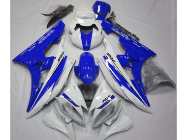 2006-2007 Gloss White and Blue Yamaha R6 Motorcycle Fairing UK
