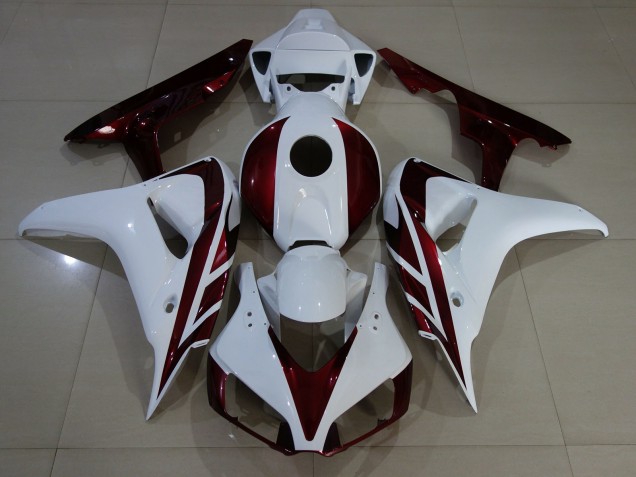 2006-2007 Gloss White and Deep Red Honda CBR1000RR Motorcycle Fairing UK 2006-2007 Gloss White and Deep Red Honda CBR1000RR Motorcycle Fairing UK