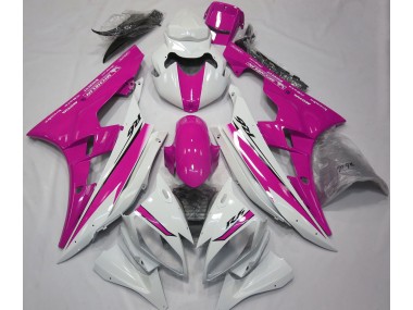 2006-2007 Gloss White and Pink Yamaha R6 Motorcycle Fairing UK