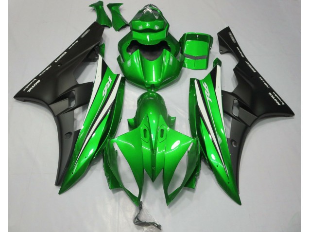 2006-2007 Green Black and White Yamaha R6 Motorcycle Fairing UK 2006-2007 Green Black and White Yamaha R6 Motorcycle Fairing UK