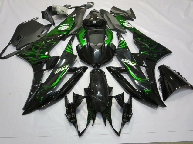 2006-2007 Green Flame Yamaha R6 Motorcycle Fairing UK 2006-2007 Green Flame Yamaha R6 Motorcycle Fairing UK