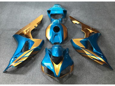 2006-2007 Light Blue & Gold Honda CBR1000RR Motorcycle Fairing UK