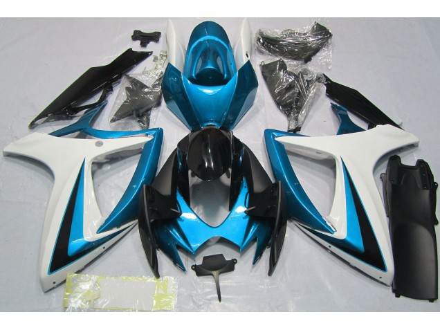 2006-2007 Light Blue & White Suzuki GSXR 600-750 Motorcycle Fairing UK 2006-2007 Light Blue & White Suzuki GSXR 600-750 Motorcycle Fairing UK