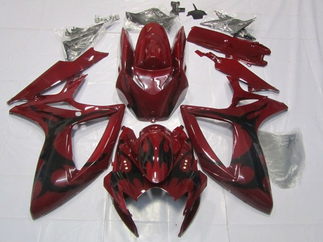 2006-2007 Maroon Red Suzuki GSXR 600-750 Motorcycle Fairing UK 2006-2007 Maroon Red Suzuki GSXR 600-750 Motorcycle Fairing UK