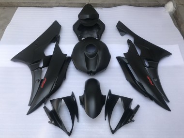 2006-2007 Matte Black Plain Yamaha R6 Motorcycle Fairing UK