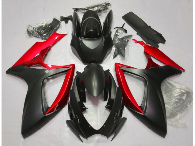 2006-2007 Matte Black & Red Suzuki GSXR 600-750 Motorcycle Fairing UK 2006-2007 Matte Black & Red Suzuki GSXR 600-750 Motorcycle Fairing UK