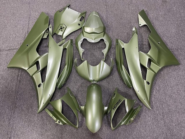 2006-2007 Matte Green Yamaha R6 Motorcycle Fairing UK 2006-2007 Matte Green Yamaha R6 Motorcycle Fairing UK