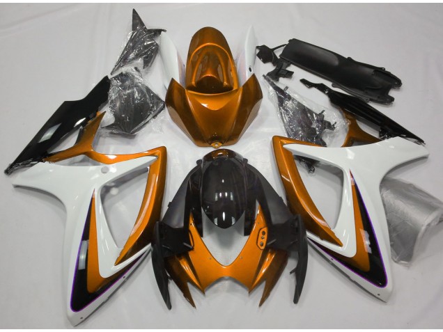 2006-2007 Orange & White Debadged Suzuki GSXR 600-750 Motorcycle Fairing UK 2006-2007 Orange & White Debadged Suzuki GSXR 600-750 Motorcycle Fairing UK