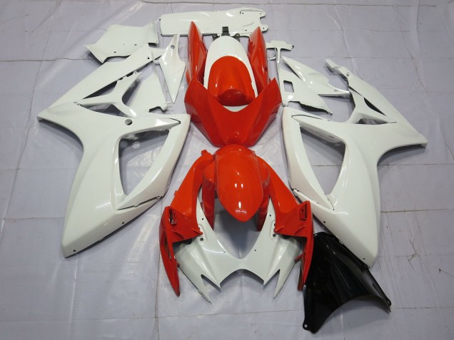 2006-2007 Orange and White Suzuki GSXR 600-750 Motorcycle Fairing UK 2006-2007 Orange and White Suzuki GSXR 600-750 Motorcycle Fairing UK